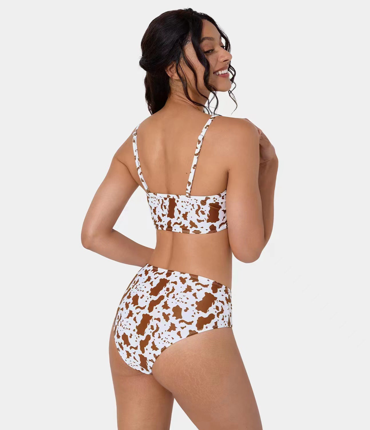 Split Beach Swimsuit Cow Print Sexy Beach Bikini Swimsuit Women Bella Mia